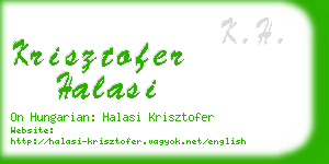 krisztofer halasi business card